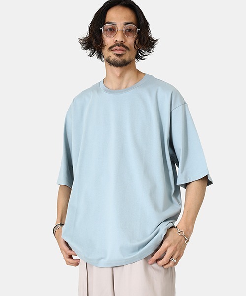 PORT BY ARK（ポートバイアーク）の「PORT BY ARK / ポートバイアーク：Crew neck SS T-shirt：PO11-T003[COR]（Tシャツ/カットソー・メンズ・ストーン/ブルー系その他/オレンジ・1/2）」の3枚目の写真