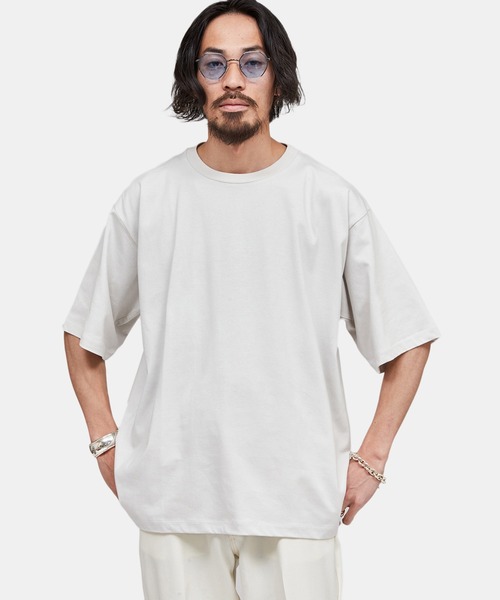 PORT BY ARK（ポートバイアーク）の「PORT BY ARK / ポートバイアーク：Crew neck SS T-shirt：PO11-T003[COR]（Tシャツ/カットソー・メンズ・ストーン/ブルー系その他/オレンジ・1/2）」の2枚目の写真