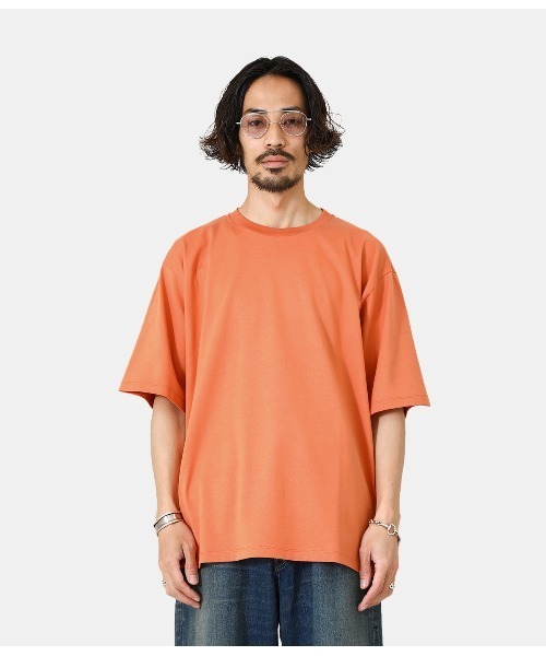 PORT BY ARK（ポートバイアーク）の「PORT BY ARK / ポートバイアーク：Crew neck SS T-shirt：PO11-T003[COR]（Tシャツ/カットソー・メンズ・ストーン/ブルー系その他/オレンジ・1/2）」の18枚目の写真