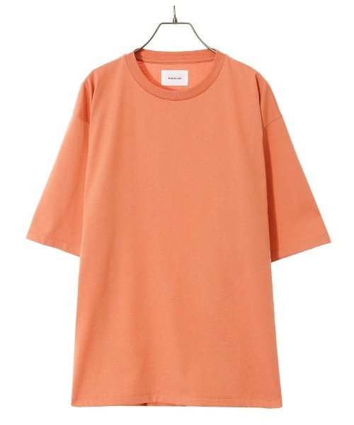 PORT BY ARK（ポートバイアーク）の「PORT BY ARK / ポートバイアーク：Crew neck SS T-shirt：PO11-T003[COR]（Tシャツ/カットソー・メンズ・ストーン/ブルー系その他/オレンジ・1/2）」の13枚目の写真