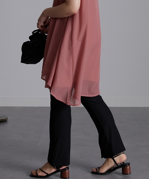 RANAN（ラナン）の「[低身長/高身長/大きいサイズ有]ストレッチスリットパンツ（デニムパンツ・レディース・ブラック/ネイビー系/ブラック系/ベージュ/チャコールグレー・LL/MT/XLT/M/L/LT）」の14枚目の写真