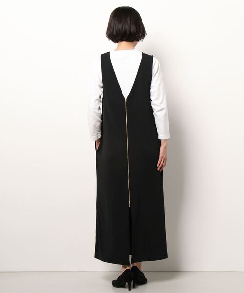 Scrap Book（スクラップブック）の「【Scrap Book】前後2WAYジャンパースカート（ジャンパースカート・レディース・ブラック・FREE）」の3枚目の写真