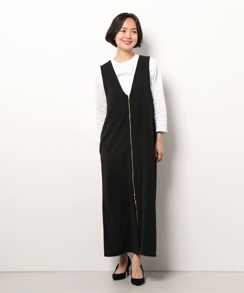 Scrap Book（スクラップブック）の「【Scrap Book】前後2WAYジャンパースカート（ジャンパースカート・レディース・ブラック・FREE）」の4枚目の写真