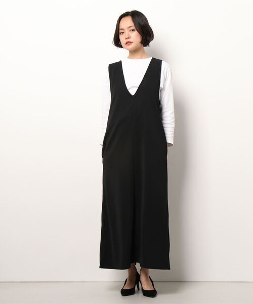 Scrap Book（スクラップブック）の「【Scrap Book】前後2WAYジャンパースカート（ジャンパースカート・レディース・ブラック・FREE）」の5枚目の写真