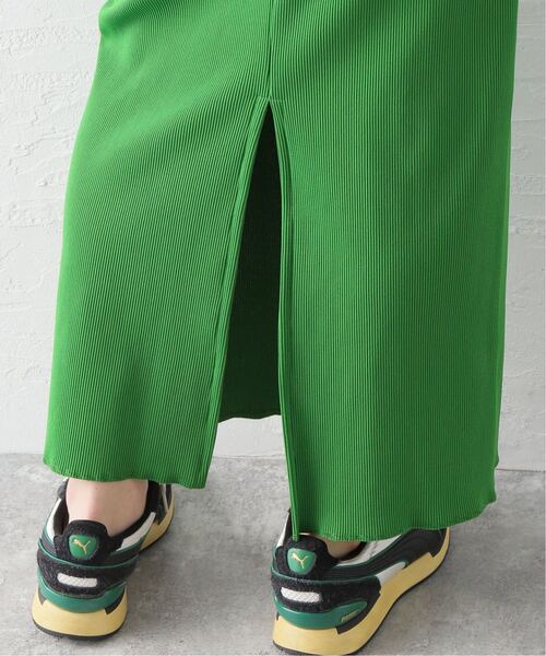 JOURNAL STANDARD(ジャーナルスタンダード)の「《追加2》Pストレッチリブロングスカート(スカート・レディース・ブラック/グリーン・FREE)」の9枚目の写真