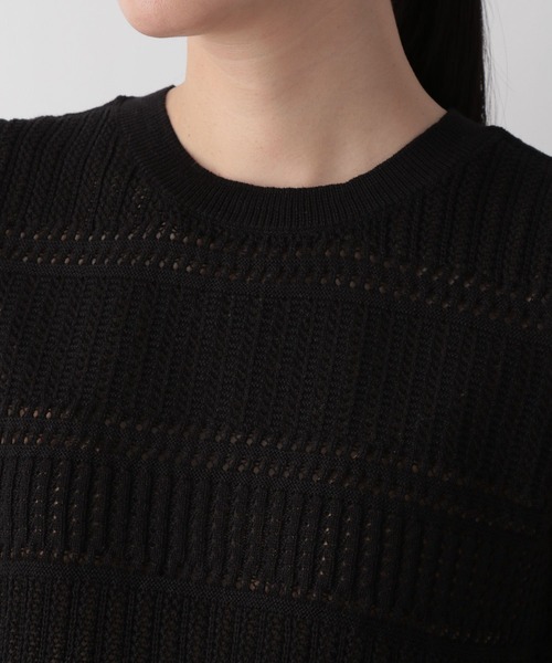 LOWRYS FARM（ローリーズファーム）の「スカシヘンリーＳＥＴＵＰノースリーブ　350719（ワンピース・レディース・ブラック/ブラウン/アイボリー・FREE）」の11枚目の写真