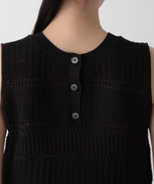 LOWRYS FARM（ローリーズファーム）の「スカシヘンリーＳＥＴＵＰノースリーブ　350719（ワンピース・レディース・ブラック/ブラウン/アイボリー・FREE）」の14枚目の写真