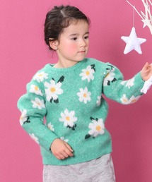 trois lapins kp | 花柄ジャガード編みセーター(100～130cm)(ニット/セーター)