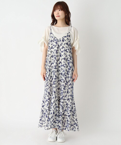 ITS'DEMO(イッツデモ)の「◆ワッシャー花柄キャミワンピース(ワンピース・レディース・ホワイト系3/ブラック系/ブルー系・00)」の5枚目の写真