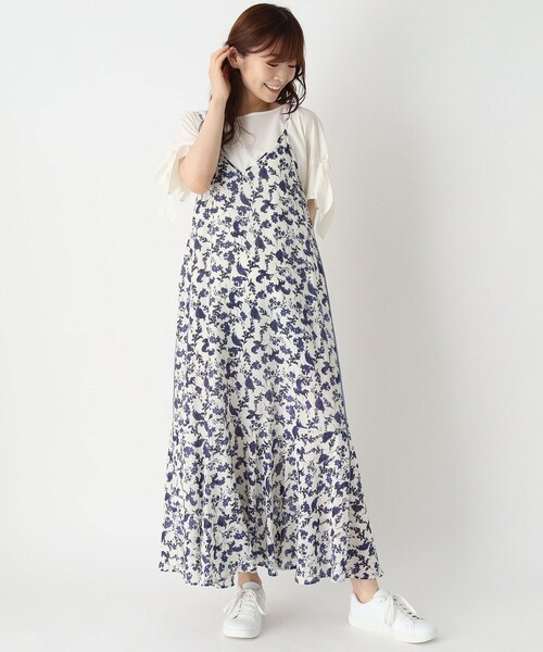 ITS'DEMO(イッツデモ)の「◆ワッシャー花柄キャミワンピース(ワンピース・レディース・ホワイト系3/ブラック系/ブルー系・00)」の10枚目の写真