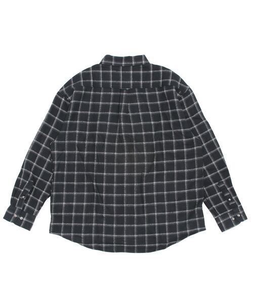 hardcover（ハードカバー）の「/hardcover/中綿ロングチェックシャツ（シャツ/ブラウス・レディース・ブラック/ネイビー/ブラウン・FREE）」の5枚目の写真