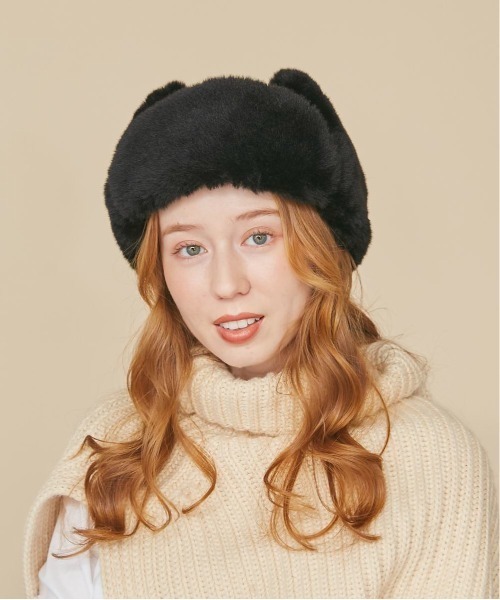 kaorinomori（カオリノモリ）の「kaorinomori ポカロパイロット（ハット・レディース・ブラック/ベージュ/グレー・M/57.5cm）」の4枚目の写真