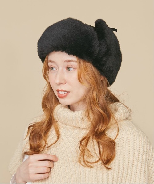 kaorinomori（カオリノモリ）の「kaorinomori ポカロパイロット（ハット・レディース・ブラック/ベージュ/グレー・M/57.5cm）」の6枚目の写真