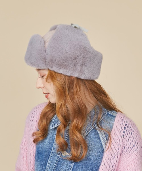 kaorinomori（カオリノモリ）の「kaorinomori ポカロパイロット（ハット・レディース・ブラック/ベージュ/グレー・M/57.5cm）」の13枚目の写真