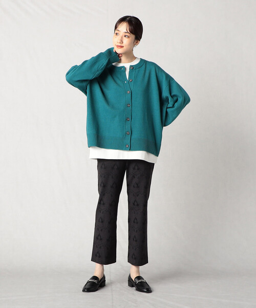 Comme　Ca　Mature（コムサマチュア）の「ストレッチ　ジャガードパンツ（その他パンツ・レディース・ブラック/ネイビー・MEDIUM/LARGE）」の3枚目の写真