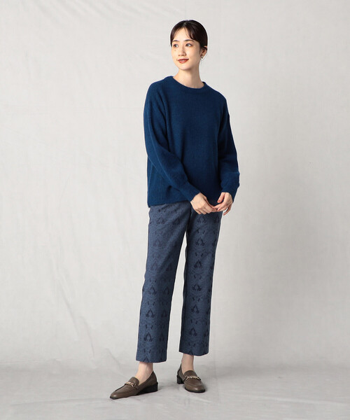 Comme　Ca　Mature（コムサマチュア）の「ストレッチ　ジャガードパンツ（その他パンツ・レディース・ブラック/ネイビー・MEDIUM/LARGE）」の5枚目の写真