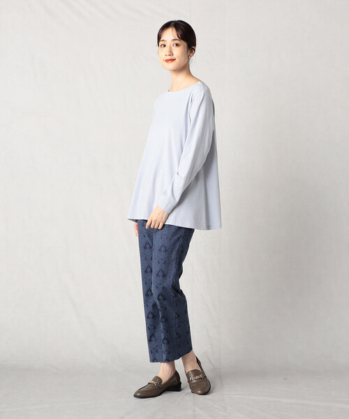 Comme　Ca　Mature（コムサマチュア）の「ストレッチ　ジャガードパンツ（その他パンツ・レディース・ブラック/ネイビー・MEDIUM/LARGE）」の6枚目の写真