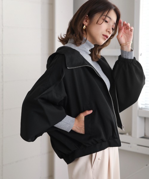 Bou Jeloud(ブージュルード)の「ショートマウンテンパーカー(マウンテンパーカー・レディース・ブラック/アイボリー/ライトカーキ・FREE)」の12枚目の写真