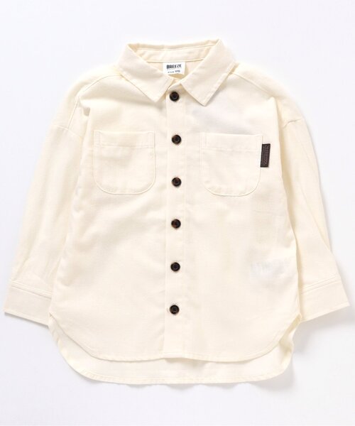 BREEZE（ブリーズ）の「スタンダードシャツ【フォーマル対応】（シャツ/ブラウス・キッズ・グリーン/ブラック/ブルー/イエロー/オフホワイト/レッド/レインボー・80/130/110/100/120/140/90）」の2枚目の写真