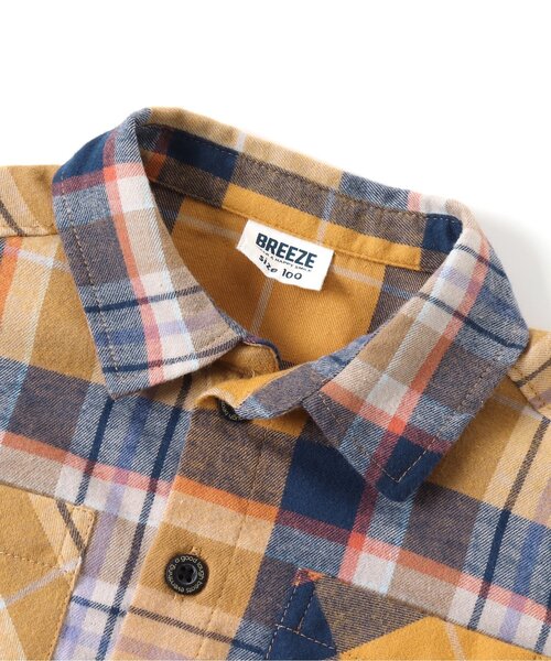 BREEZE（ブリーズ）の「スタンダードシャツ【フォーマル対応】（シャツ/ブラウス・キッズ・グリーン/ブラック/ブルー/イエロー/オフホワイト/レッド/レインボー・80/130/110/100/120/140/90）」の10枚目の写真