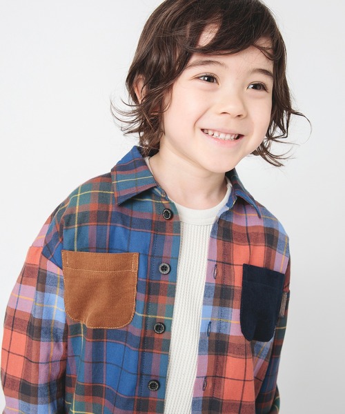 BREEZE（ブリーズ）の「スタンダードシャツ【フォーマル対応】（シャツ/ブラウス・キッズ・グリーン/ブラック/ブルー/イエロー/オフホワイト/レッド/レインボー・80/130/110/100/120/140/90）」の6枚目の写真