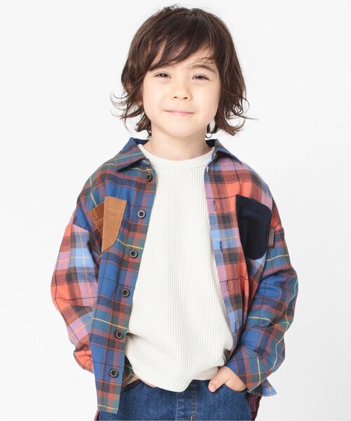 BREEZE（ブリーズ）の「スタンダードシャツ【フォーマル対応】（シャツ/ブラウス・キッズ・グリーン/ブラック/ブルー/イエロー/オフホワイト/レッド/レインボー・80/130/110/100/120/140/90）」の8枚目の写真