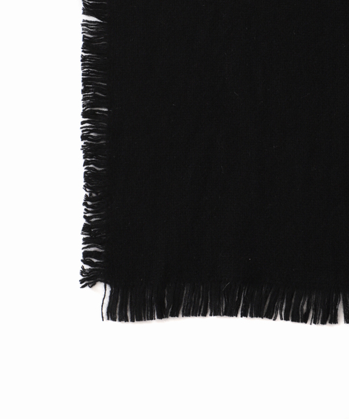 ASAUCE MELER（アソースメレ）の「【ASAUCE MELER/アソースメレ】ウルトララムミニバスケットストール（マフラー・レディース・ブラック/アイボリー・FREE）」の15枚目の写真