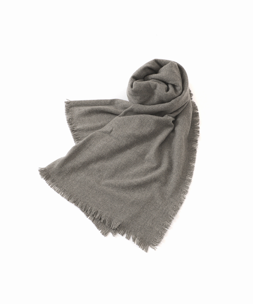 ASAUCE MELER（アソースメレ）の「【ASAUCE MELER/アソースメレ】ウルトララムミニバスケットストール（マフラー・レディース・ブラック/アイボリー・FREE）」の19枚目の写真