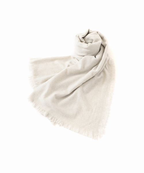 ASAUCE MELER（アソースメレ）の「【ASAUCE MELER/アソースメレ】ウルトララムミニバスケットストール（マフラー・レディース・ブラック/アイボリー・FREE）」の21枚目の写真