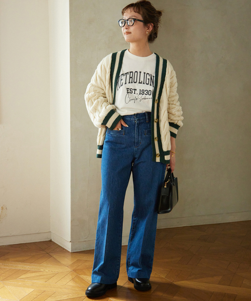 SLOBE IENA（スローブイエナ）の「カジュアルロゴロンTee（Tシャツ/カットソー・レディース・ホワイト/ベージュ/ネイビー・FREE）」の8枚目の写真