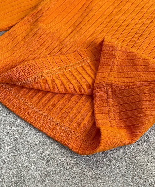 CALMIA（カルミア）の「裏起毛テレコ ハイネックプルオーバー（90～150cm）（Tシャツ/カットソー・キッズ・オレンジ/チャコール/ピンク/グリーン/ブラウン・90/95/100/110/120/130/140/150）」の7枚目の写真