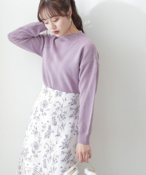 PROPORTION BODY DRESSING(プロポーションボディドレッシング)の「シャイニーニットプルオーバー / 1212270017(ニット/セーター・レディース・ベージュ/パープル/ホワイト系その他/ライトグリーン・FREE)」の4枚目の写真