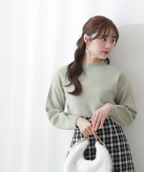 PROPORTION BODY DRESSING(プロポーションボディドレッシング)の「シャイニーニットプルオーバー / 1212270017(ニット/セーター・レディース・ベージュ/パープル/ホワイト系その他/ライトグリーン・FREE)」の3枚目の写真