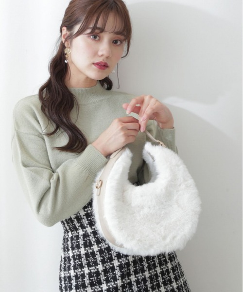 PROPORTION BODY DRESSING(プロポーションボディドレッシング)の「シャイニーニットプルオーバー / 1212270017(ニット/セーター・レディース・ベージュ/パープル/ホワイト系その他/ライトグリーン・FREE)」の7枚目の写真