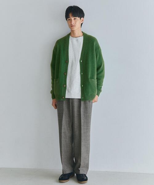 green label relaxing(グリーンレーベルリラクシング)の「ハミルトンラムズウール V カーディガン I(カーディガン/ボレロ・メンズ・グレー/ネイビー/マスタード/ケリー・S/M/L/XL)」の5枚目の写真