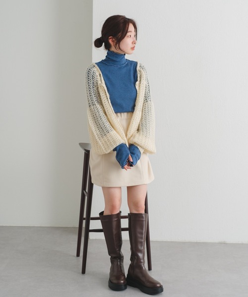Kastane(カスタネ)の「【カタログ掲載アイテム】モヘア2wayメッシュショートニット(ニット/セーター・レディース・ピンク/アイボリー/ブルー・FREE)」の9枚目の写真