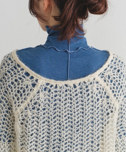 Kastane(カスタネ)の「【カタログ掲載アイテム】モヘア2wayメッシュショートニット(ニット/セーター・レディース・ピンク/アイボリー/ブルー・FREE)」の17枚目の写真