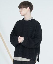 JULLIN | 【JULLIN】 low gauge over crew neck knit / ローゲージオーバークルーネックニット(ニット/セーター)