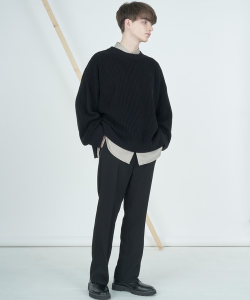 JULLIN（ユリン）の「【JULLIN】 low gauge over crew neck knit