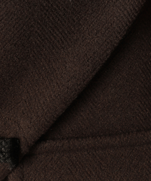 JOURNAL STANDARD（ジャーナルスタンダード）の「ヘリンボーン オーバーダッフルコート（ダッフルコート・メンズ・ブラック/ブラウン・SMALL/MEDIUM/LARGE）」の11枚目の写真