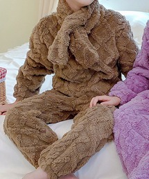 DAY CLOSET | キッズ もこもこケーブル編みルームウェアパジャマ 上下2点セット(ルームウェア/パジャマ)