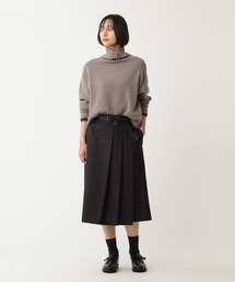 マーガレットハウエル　ウール　スカート マーガレットハウエルMARGARET HOWELL ウールチェックプリーツ