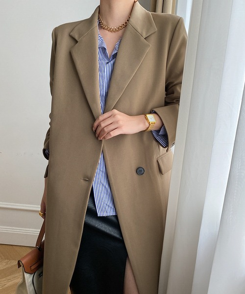 aimoha（アイモハ）の「テーラードカラートレンチコート（トレンチコート・レディース・ブラック/ベージュ・SMALL/MEDIUM）」の20枚目の写真