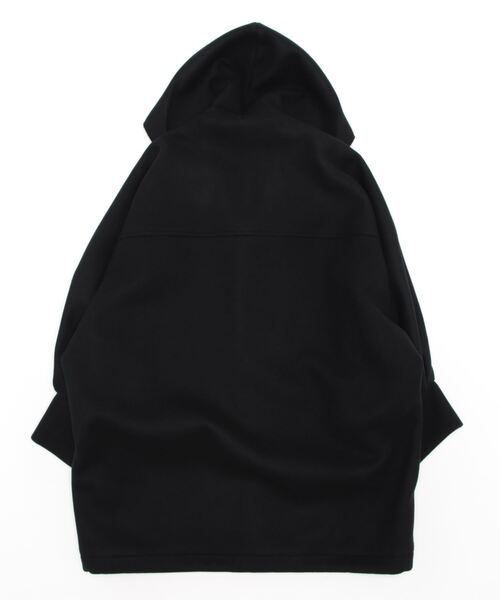 Hart(ハート)の「Hart / wool melton sander coat(ウールメルトンフード付きコート)(ノーカラーコート・レディース・ブラック/ブラウン・38)」の4枚目の写真