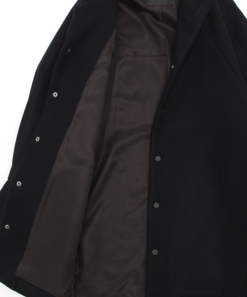 Hart(ハート)の「Hart / wool melton sander coat(ウールメルトンフード付きコート)(ノーカラーコート・レディース・ブラック/ブラウン・38)」の3枚目の写真