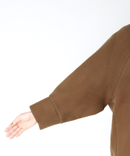 Hart(ハート)の「Hart / wool melton sander coat(ウールメルトンフード付きコート)(ノーカラーコート・レディース・ブラック/ブラウン・38)」の13枚目の写真