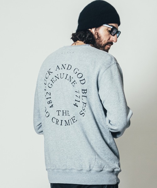 CRIMIE（クライミー）の「LOGO MONOGRAM SNAP CREW NECK SWEAT / CR