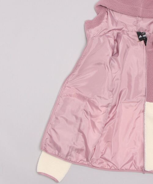 adidas（アディダス）の「アディダス adidas WMHボアフルジップジャケット（その他アウター・レディース・スモークピンク/ブラック/ブラウン・S/XL/L/M）」の5枚目の写真