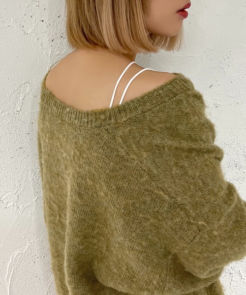 apres jour mignon(アプレジュールミニョン)の「カップ付きデザインキャミソール【ZOZOTOWN限定アイテム】(キャミソール・レディース・アイボリー/ブラック/グレー・X-LARGE/フリー)」の6枚目の写真
