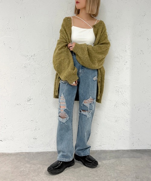 apres jour mignon(アプレジュールミニョン)の「カップ付きデザインキャミソール【ZOZOTOWN限定アイテム】(キャミソール・レディース・アイボリー/ブラック/グレー・X-LARGE/フリー)」の7枚目の写真